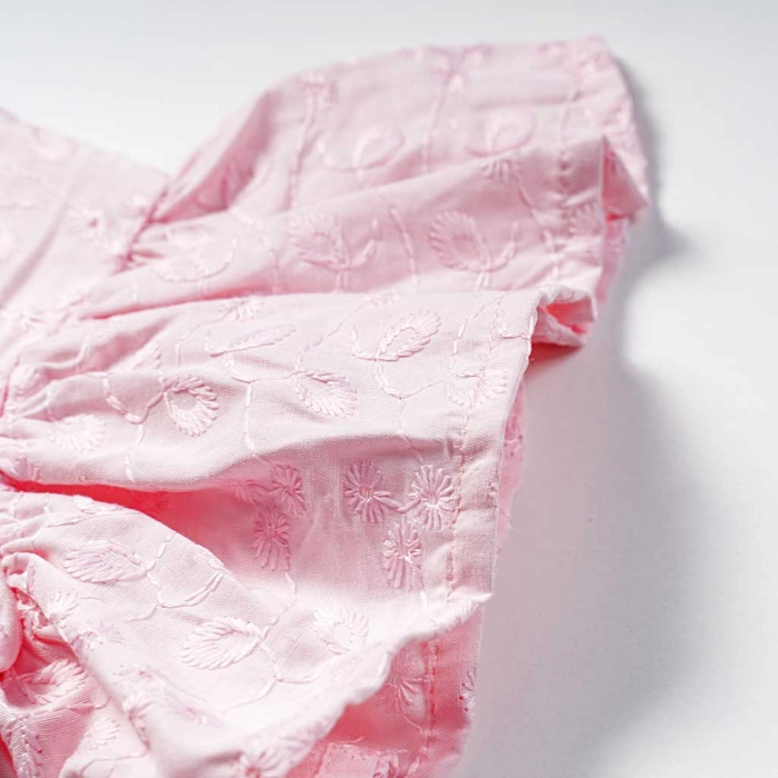 Παιδικό φόρεμα Εβίτα για κορίτσια  Rose ροζ μοντέρνο βολάν βόλτα καλοκαιρινό αέρινο ετών casual online (10)