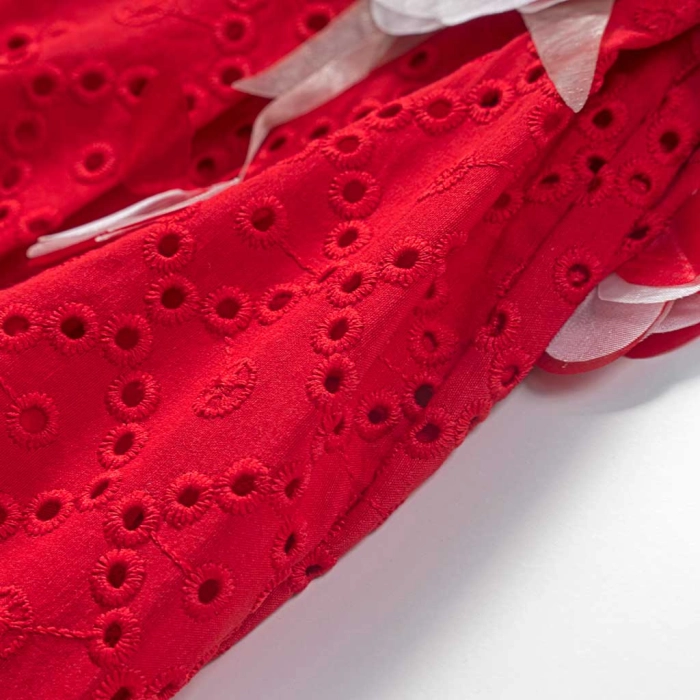 Παιδικό φόρεμα Εβίτα για κορίτσια Poppy κόκκινο μοντέρνο βόλτα καλοκαιρινό ετών casual online (16)