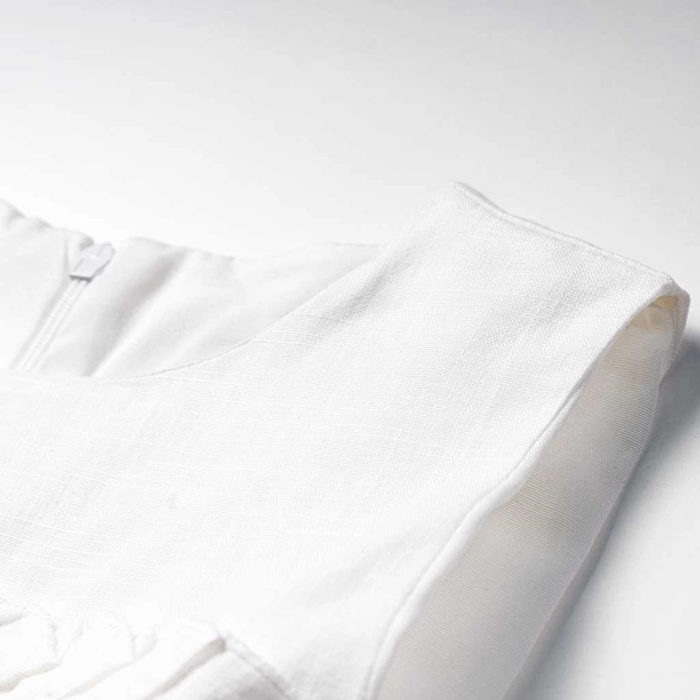 Παιδικό φόρεμα Εβίτα για κορίτσια  Dalia άσπρο μοντέρνο εμπριμέ βόλτα καλοκαιρινό αέρινο ετών casual online (7)