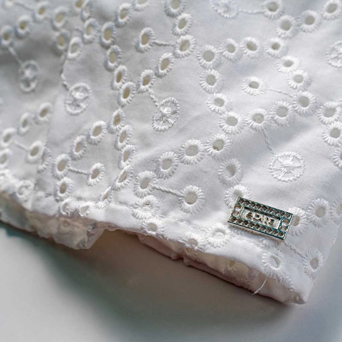 Παιδικό φόρεμα Εβίτα για κορίτσια  Dalia άσπρο μοντέρνο εμπριμέ βόλτα καλοκαιρινό αέρινο ετών casual online (8)