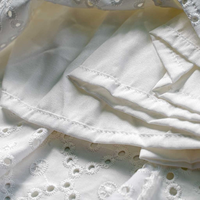Παιδικό φόρεμα Εβίτα για κορίτσια  Dalia άσπρο μοντέρνο εμπριμέ βόλτα καλοκαιρινό αέρινο ετών casual online (9)