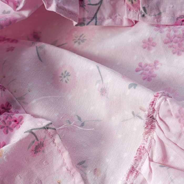 Παιδικό φόρεμα Εβίτα για κορίτσια  Rosalia ροζ μοντέρνο λουλούδια φλοράλ βόλτα καλοκαιρινό αέρινο ετών casual online (14)