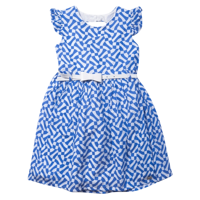 Παιδικό φόρεμα Εβίτα για κορίτσια  Medusa μπλε μοντέρνο βολάν βόλτα καλοκαιρινό ετών casual online (9)