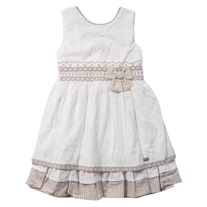 Παιδικό φόρεμα Εβίτα για κορίτσια  Mona άσπρο μοντέρνο ρομαντικό βόλτα καλοκαιρινό αέρινο ετών casual online (9)