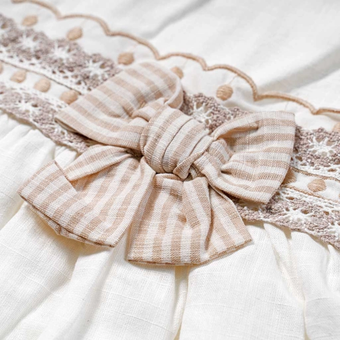 Παιδικό φόρεμα Εβίτα για κορίτσια  Mona άσπρο μοντέρνο ρομαντικό βόλτα καλοκαιρινό αέρινο ετών casual online (10)
