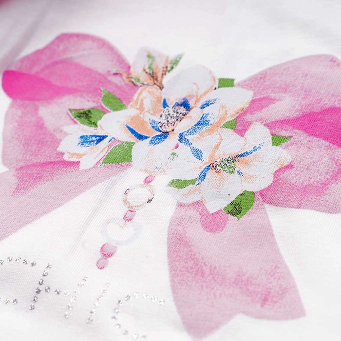 Παιδικό σετ Εβίτα για κορίτσια Cute Bow άσπρο φούστα βόλτα ρομαντικό γιορτή ετών casual online (10)