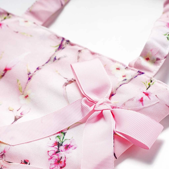 Βρεφικό φόρεμα Εβίτα για κορίτσια  flower busion ροζ καλοκαιρινα φορεματα ρομαντικα ετων (2)
