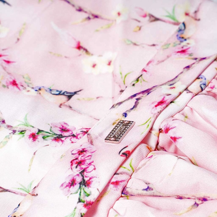 Βρεφικό φόρεμα Εβίτα για κορίτσια  flower busion ροζ καλοκαιρινα φορεματα ρομαντικα ετων (3)