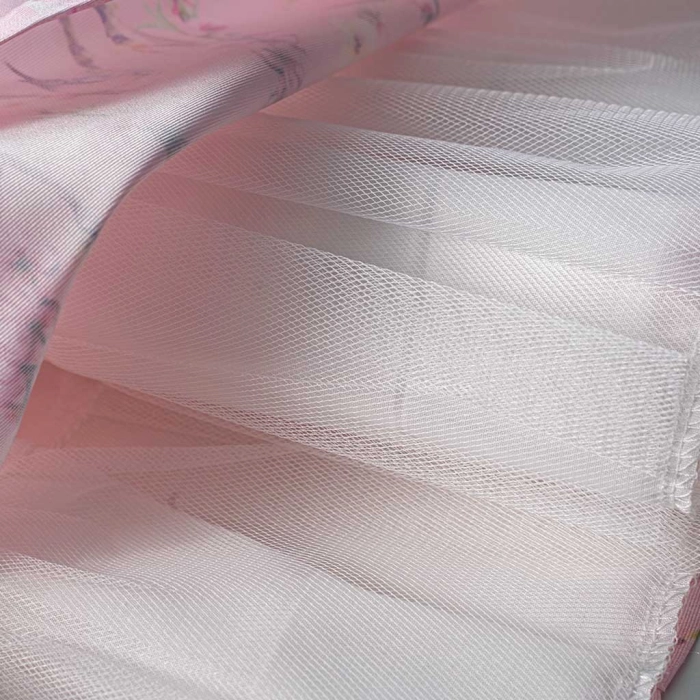 Βρεφικό φόρεμα Εβίτα για κορίτσια  flower busion ροζ καλοκαιρινα φορεματα ρομαντικα ετων (4)