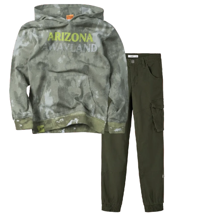 Παιδική μπλούζα Losan για αγόρια Arizona λαδί φούτερ μπλούζες με κουκούλα hoodie παιδικά ετών | Παιδικό παντελόνι  Name It για αγόρια Cargo λαδί εποχιακά ετών επώνυμα online (1) 