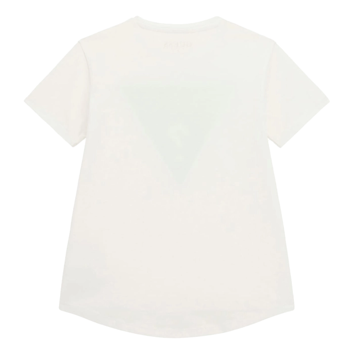 Παιδική μπλούζα Guess για κορίτσια Saimon άσπρο επώνυμη οικονομική βαμβακερή καλοκαιρινή ετών Online  (1)