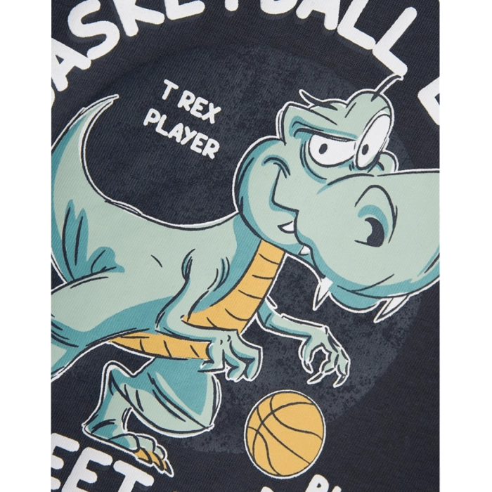 Παιδική μπλούζα Name it για αγόρια Basketball league ανθρακί σχολείο καθημερινό βαμβακερό μακό καλοκαιρινό ετών online (1)