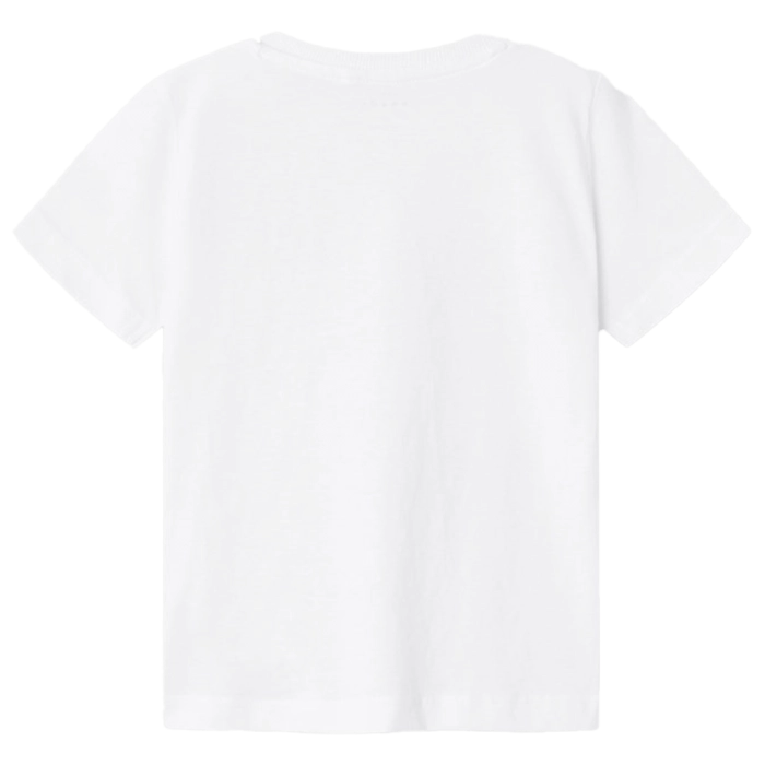 Παιδική μπλούζα Name it για αγόρια Dynoball άσπρο σχολείο καθημερινό βαμβακερό μακό καλοκαιρινό ετών online (3)