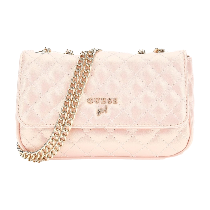 Παιδική τσάντα Guess για κορίτσια Chantelle ροζ επώνυμη δώρο μοντέρνα χιαστί αλυσίδα καλή ετών online (1)