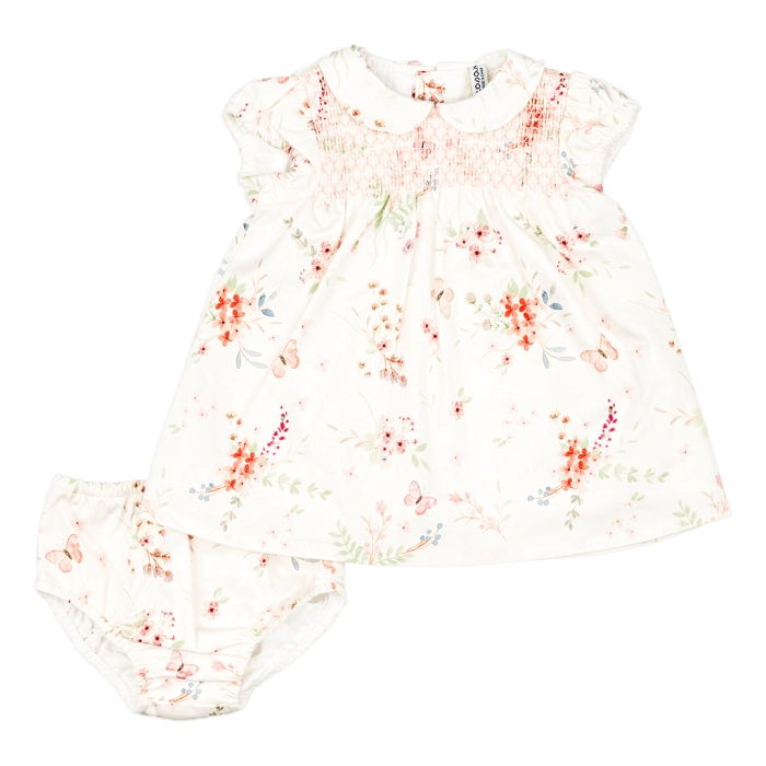Βρεφικό φόρμεα Losan για κορίτσια Blossom μπεζ μωρό βόλτα καλό με βρακάκι επώνυμο καλοκαιρινό μηνών online (2)