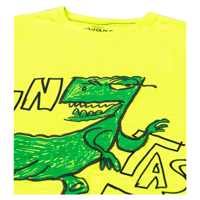 Παιδική μπλούζα Losan για αγόρια Fun Dino λαχανί καθημερινή καλοκαιρινή μακό βαμβακερή ετών online δεινόσαυρος (1)
