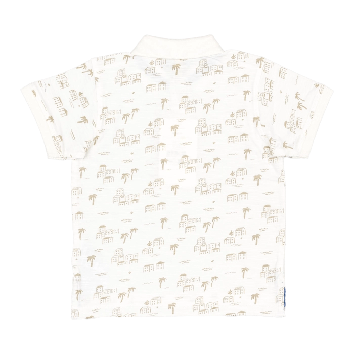 Βρεφική μπλούζα losan για αγόρια Island άσπρο πόλο καθημερινό βόλτα βαμβακερό καλοκαιρινό μηνών polo online  (3)