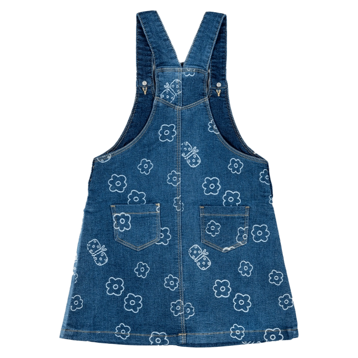 Παιδική σαλοπέτα Losan για κορίτσια Senses μπλε φούστα τζιν επώνυμο βόλτα casual online (3)