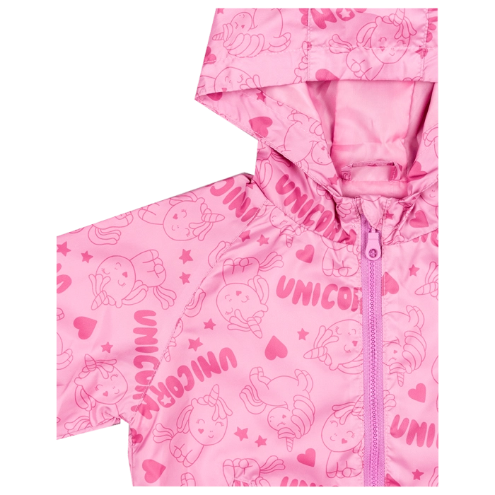 Βρεφικό μπουφάν Losan για κορίτσια Love Unicorners ροζ αντιανεμικό δώρο καθημερινό ανοιξιάτικο μηνών online  (3)