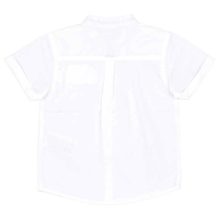 Παιδικό πουκάμισο Losan για αγόρια Mao Curacao άσπρο μάο μοντέρνο χωρίς γιακά λινό γάμο βάφτιση καλοκαιρινό ετών online  (3)