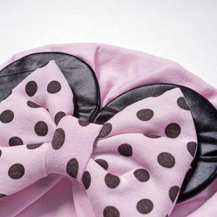 Βρεφικός σκούφος για κορίτσια mini mouse ροζ βρεφικά σκουφάκια βαμβακερά για το κεφάλι μηνών νεογέννητα (2)