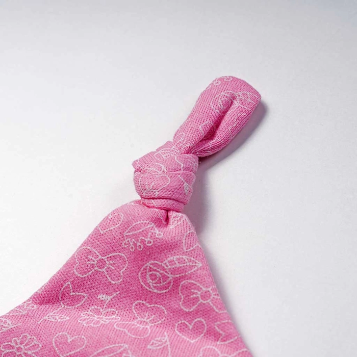 Βρεφικός σκούφος για κορίτσια little princess ροζ βρεφικά σκουφάκια βαμβακερά για το κεφάλι μηνών νεογέννητα (2)