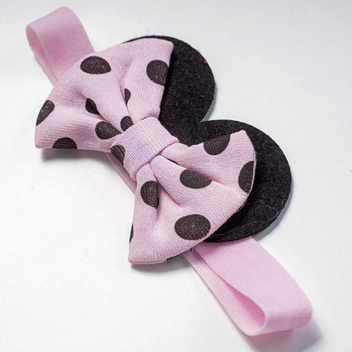 Βρεφική κορδέλα για κορίτσια poua bow ροζ λαστιχένιες κορδέλες για μωράκια μωρά ελαστικές νεογέννητα (2)