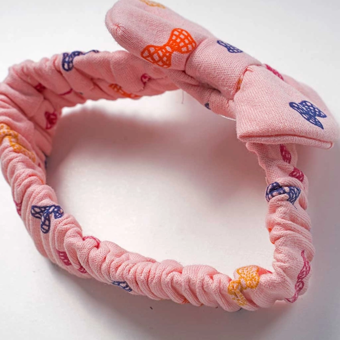 Βρεφική κορδέλα για κορίτσια little candy σομόν λαστιχένιες κορδέλες για μωράκια μωρά ελαστικές νεογέννητα (1)