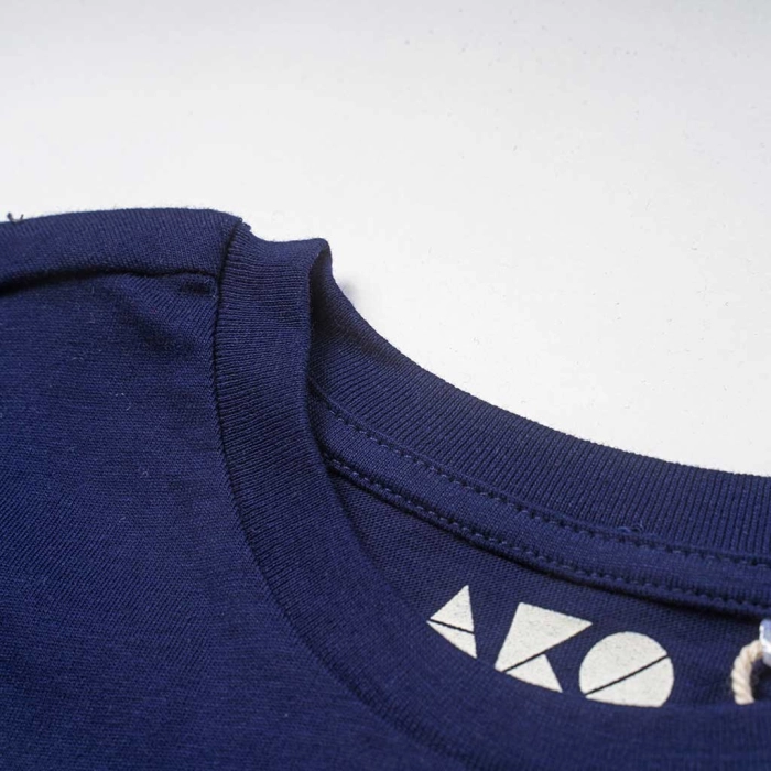 Παιδική μπλούζα AKO για αγόρια submarine coming μπλε κοντομάνικες μπλούζες καλοκαιρινές μοντέρνες tshirt ελληνικά ετών (3)