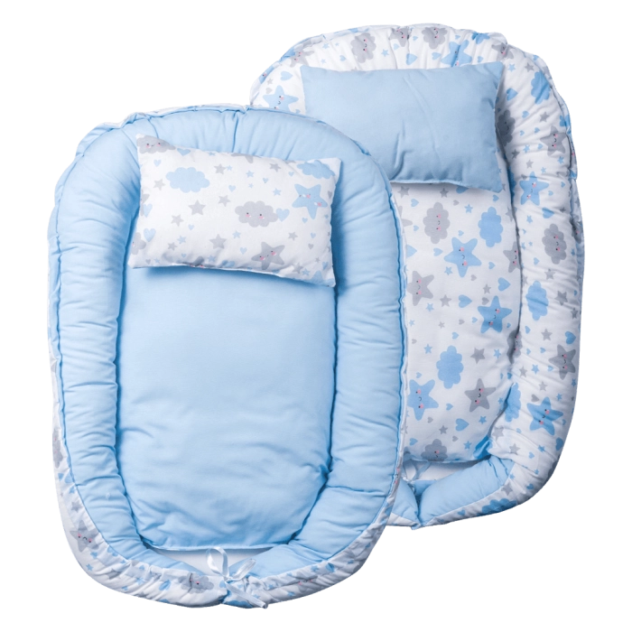 Βρεφική φωλια για μωράκια clouds2 γαλάζιο βρεφικές φωλιές για αγόρια κορίτσια βαμβακερά κουκούλια νεογέννητα (2)