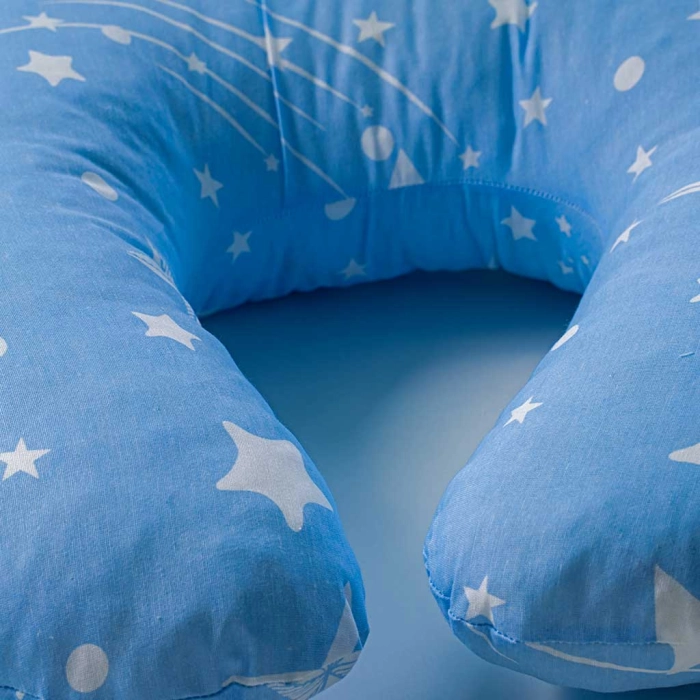 Βρεφικό μαξιλάρι θηλασμού για αγόρια stars μπλε για νεογέννητα μωράκια βαμβακερό μηνών online (4)