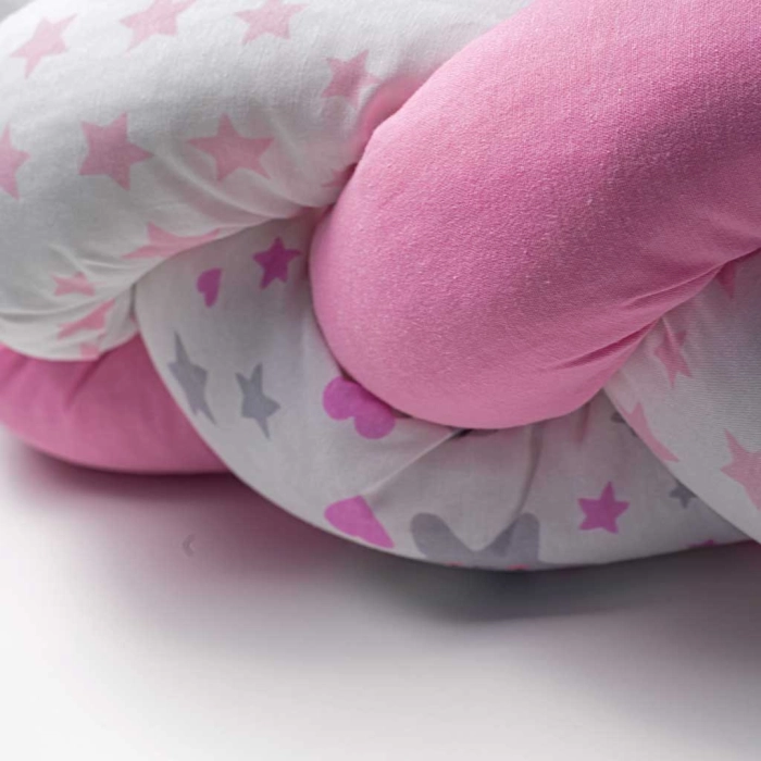 Βρεφική πλεξούδα για κούνια  sleeping star3 ροζ πάντες για κούνια μοντέρνες για μωράκια αγόρια κορίτσια online (5)