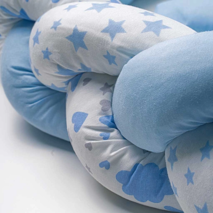 Βρεφική πλεξούδα για κούνια  sleeping star3 γαλάζιο πάντες για κούνια μοντέρνες για μωράκια αγόρια κορίτσια online (5)