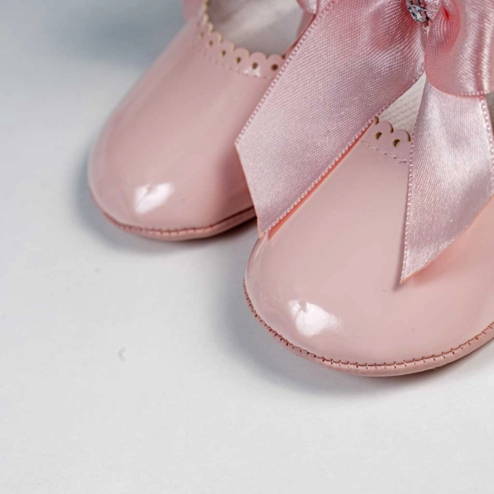 Βρεφικά παπούτσια για κορίτσια mini princess  ροζ παπουτσάκια αγκαλιάς για μωράκια μαλακά μηνών online (3)