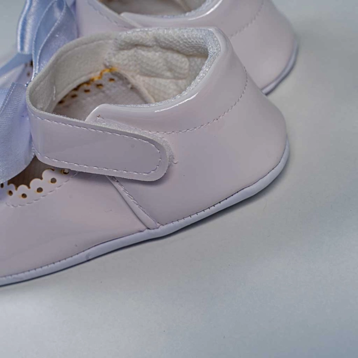 Βρεφικά παπούτσια για κορίτσια mini princess άσπρο παπουτσάκια αγκαλιάς για μωράκια μαλακά μηνών online (4)