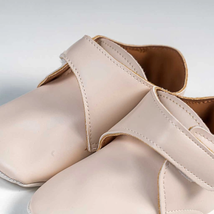 Βρεφικά παπούτσια για αγόρια little king μπεζ παπουτσάκια αγκαλιάς για μωράκια μαλακά μηνών online (3)