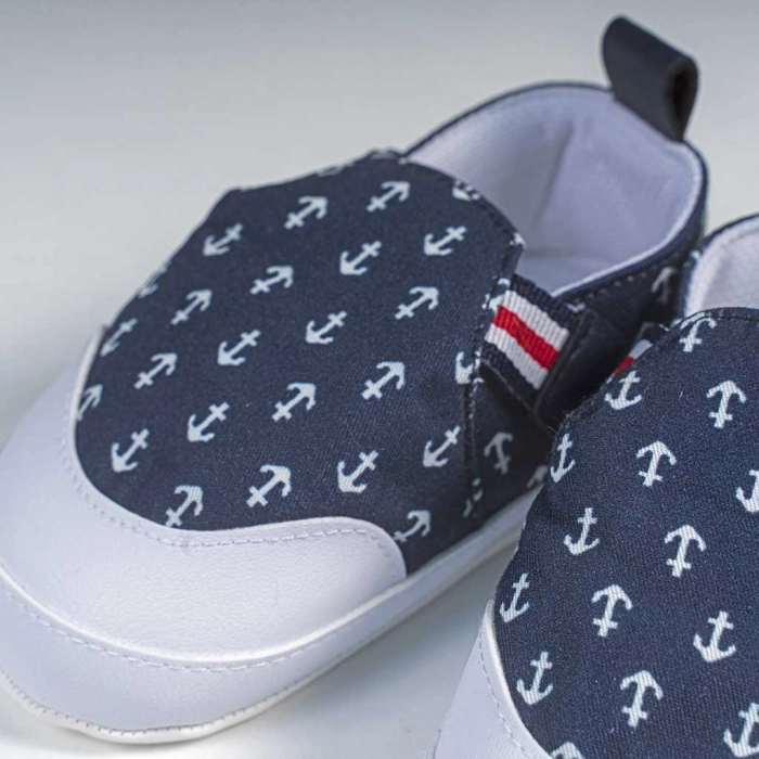 Βρεφικά παπούτσια για αγόρια Tommy2 μπλε παπουτσάκια αγkαλιάς για μωράκια μαλακά μηνών online (4)
