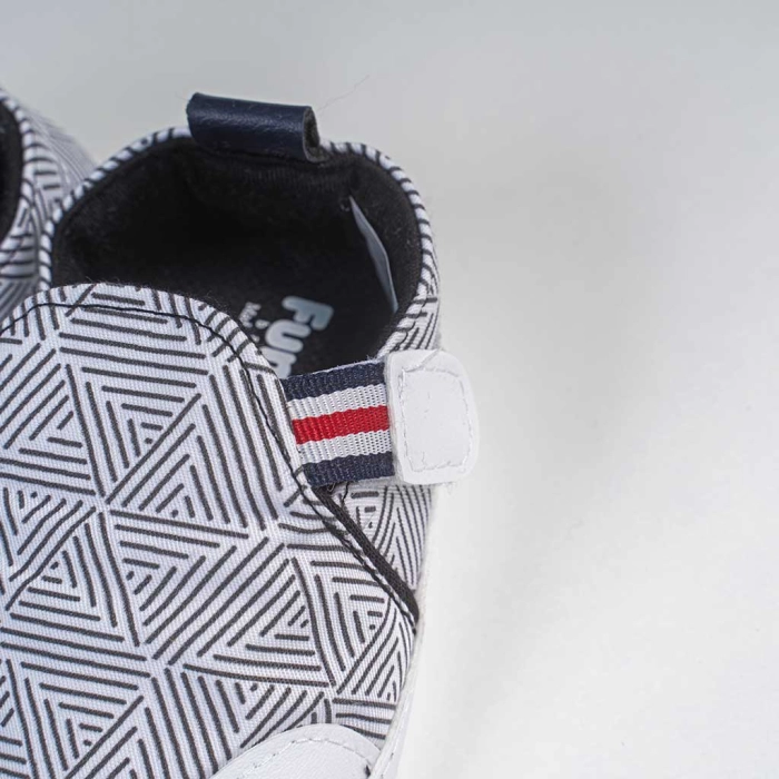 Βρεφικά παπούτσια για αγόρια Tommy άσπρο παπουτσάκια αγkαλιάς για μωράκια μαλακά μηνών online (2)