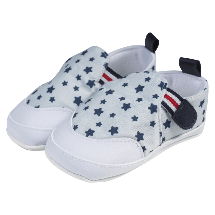 Βρεφικά παπούτσια για αγόρια Tommy star άσπρο παπουτσάκια αγkαλιάς για μωράκια μαλακά μηνών online (1)