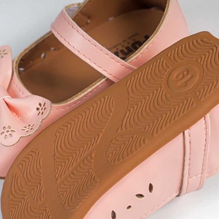 Βρεφικά παπούτσια για κορίτσια loving bow σομόν παπουτσάκια αγκαλιάς για μωράκια μαλακά μηνών online (4)