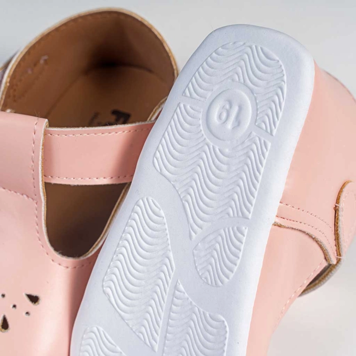 Βρεφικά παπούτσια για κορίτσια  summer σομόν παπουτσάκια αγκαλιάς για μωράκια μαλακά μηνών online (4)