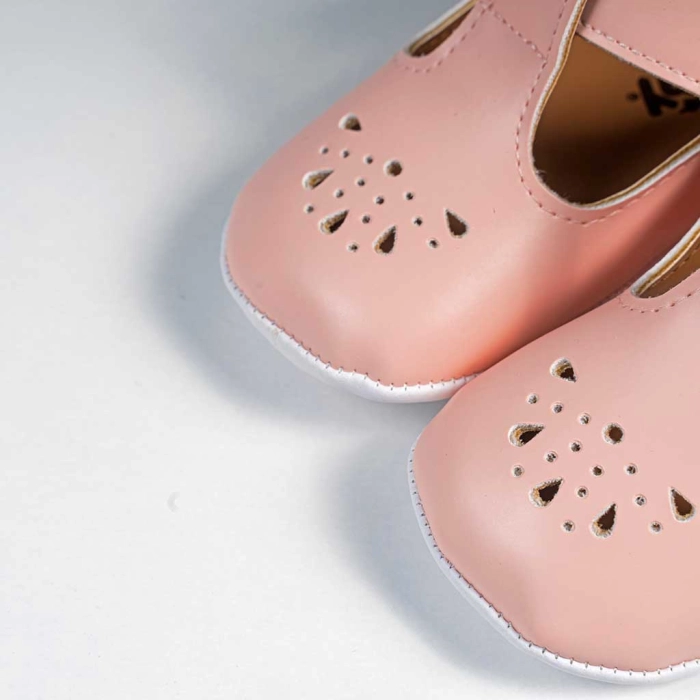 Βρεφικά παπούτσια για κορίτσια  summer σομόν παπουτσάκια αγκαλιάς για μωράκια μαλακά μηνών online (2)