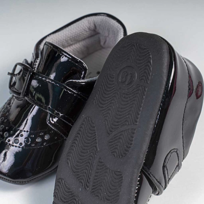 Βρεφικά παπούτσια για μωρά little baby μαύρο παπουτσάκια αγκαλιάς για μωράκια μαλακά μηνών online (1)