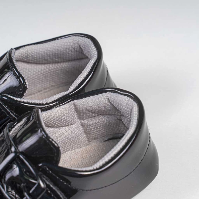 Βρεφικά παπούτσια για μωρά little baby μαύρο παπουτσάκια αγκαλιάς για μωράκια μαλακά μηνών online (3)