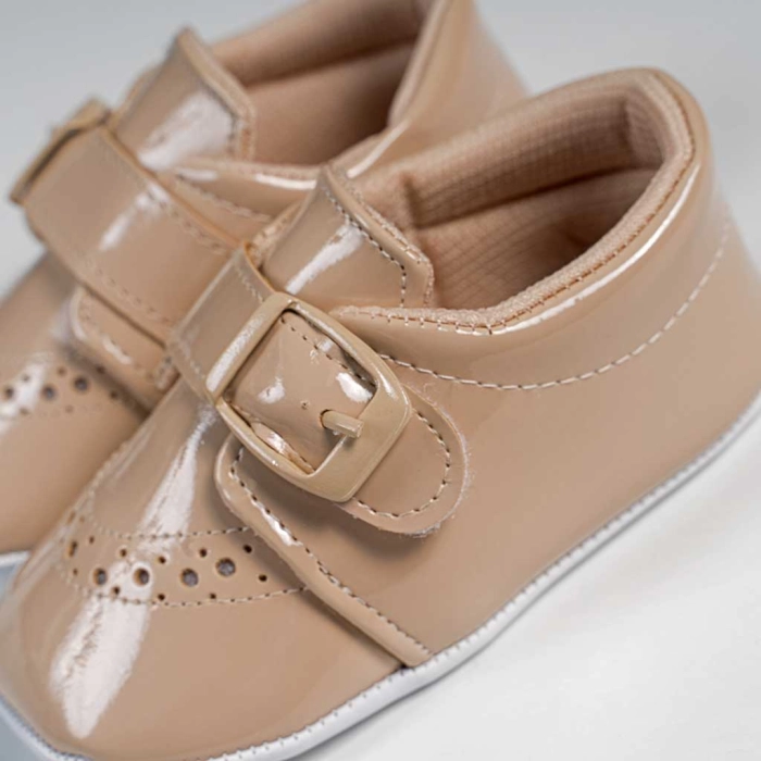 Βρεφικά παπούτσια για μωρά little baby μπεζ παπουτσάκια αγκαλιάς για μωράκια μαλακά μηνών online (3)
