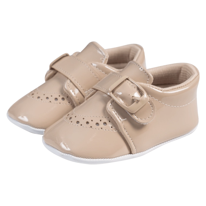 Βρεφικά παπούτσια για μωρά little baby μπεζ παπουτσάκια αγκαλιάς για μωράκια μαλακά μηνών online (1)