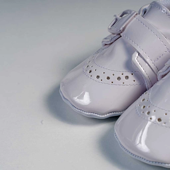 Βρεφικά παπούτσια για μωρά little baby άσπρο παπουτσάκια αγκαλιάς για μωράκια μαλακά μηνών online (2)