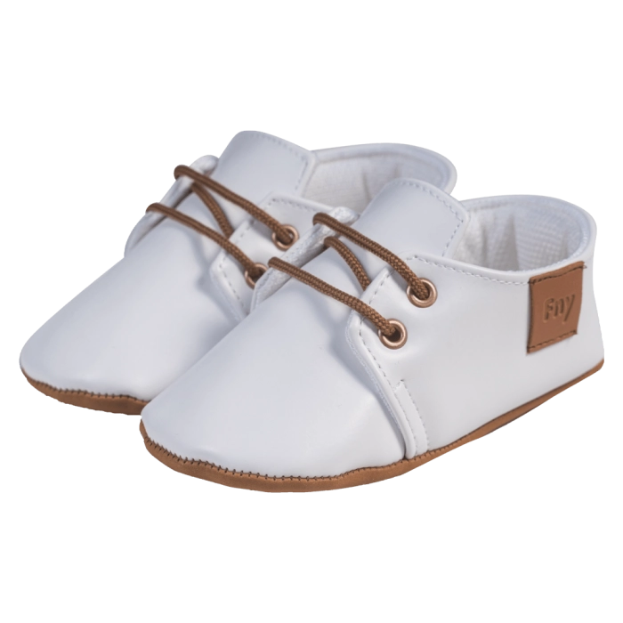 Βρεφικά παπούτσια για αγόρια little sir άσπρο παπουτσάκια αγκαλιάς για μωράκια μαλακά μηνών online