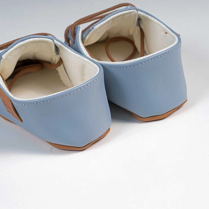Βρεφικά παπούτσια για αγόρια little sir γαλάζιοπαπουτσάκια αγκαλιάς για μωράκια μαλακά μηνών online (3)