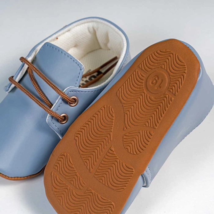 Βρεφικά παπούτσια για αγόρια little sir γαλάζιοπαπουτσάκια αγκαλιάς για μωράκια μαλακά μηνών online (2)